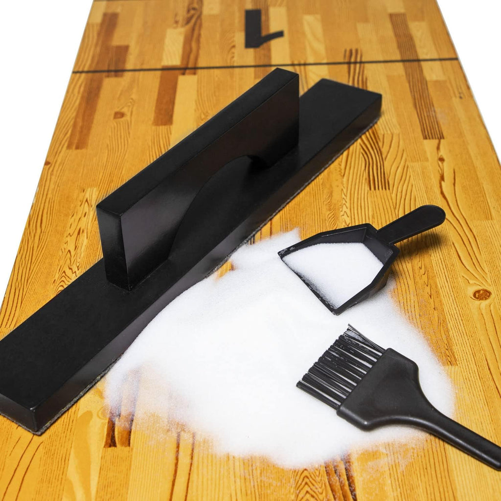 Shuffleboard Sand with Shuffleboard Brush - Shuffleboard Wax Set for Shuffleboard Table + Shuffleboard Brush + Mini