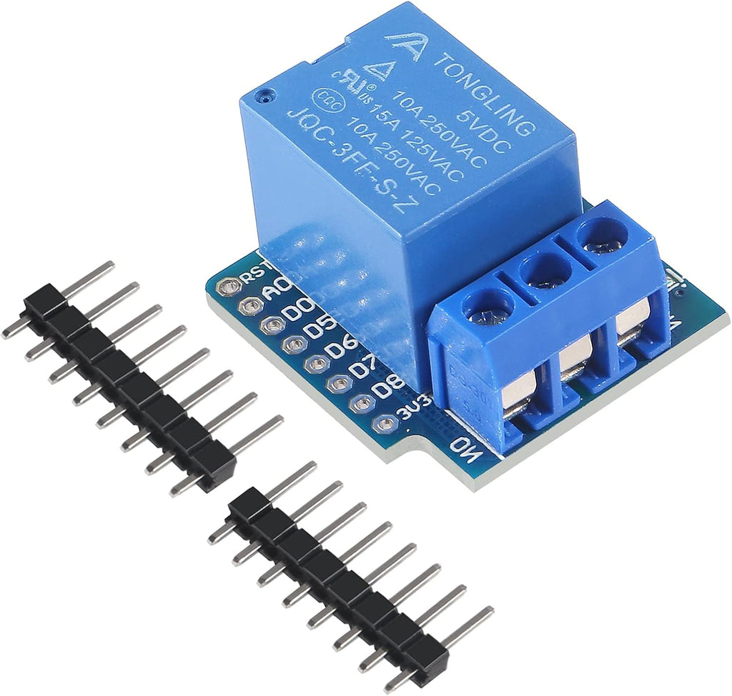 10pcs 5V Mini Relay Shield 5V Relay Module 1 Channel 5V Relay Shield for WeMos D1 Mini also Compatible with Arduino
