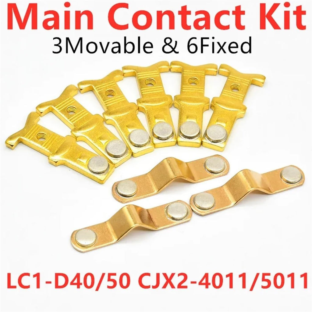 Main Contact Kit for Switch Contactor LC1D50 LC1D40 CJX2-4011 CJX2-5011 Moving and Fixed Contacts Contactor Replacement Kit(CJX2-5011 (A Grade))