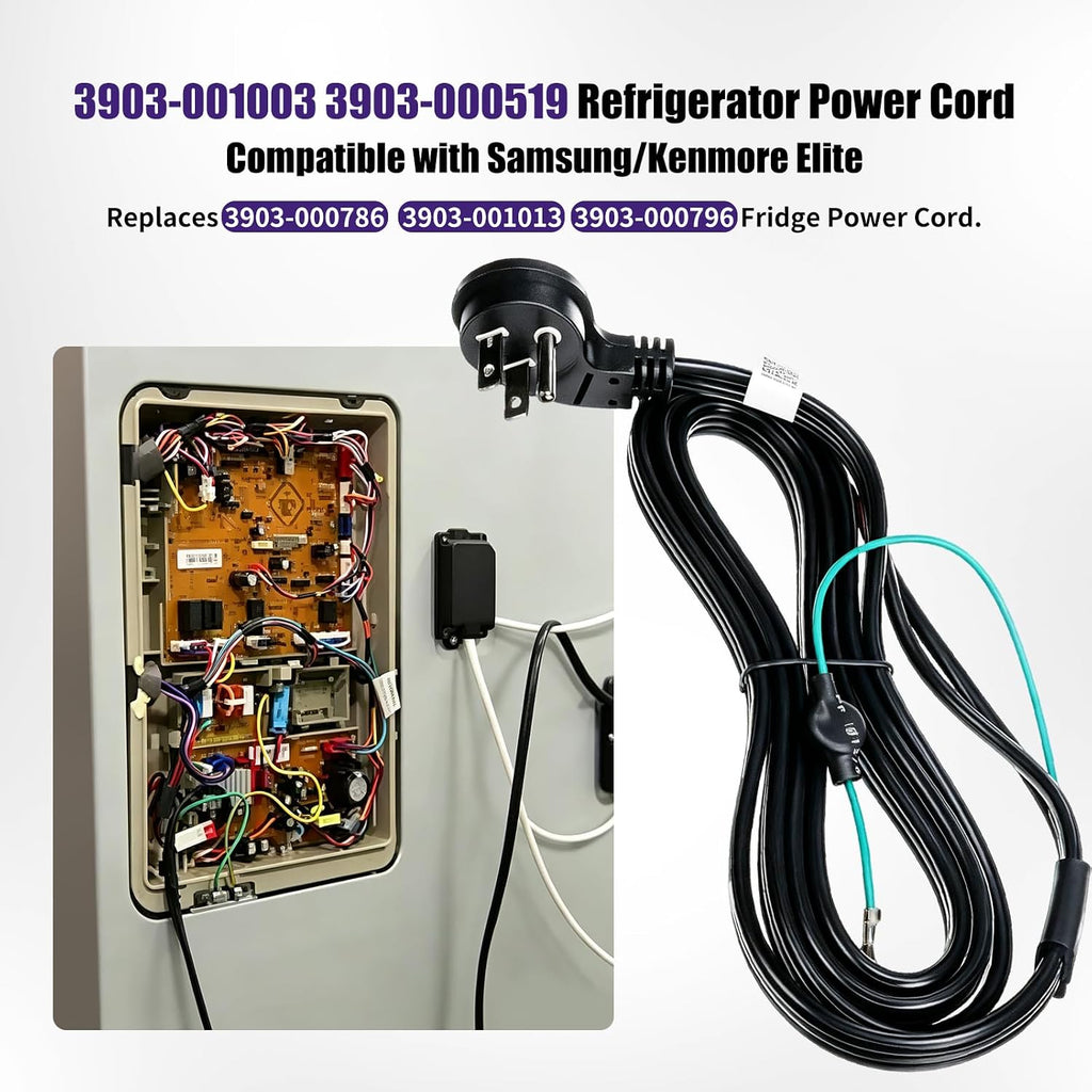 3903-001003 3903-000519 Refrigerator Power Cord for Samsung RH29H8000SR/AA