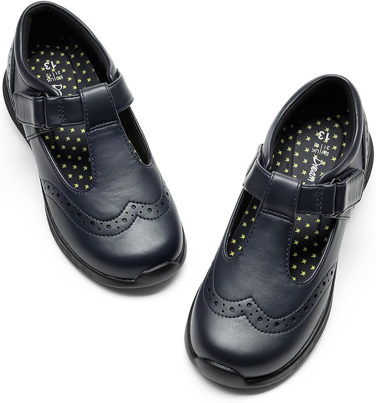 Girls Mary Jane School Uniform Shoes | Lightweight T-Strap dress shoes,breathable lining,arch support oxford flats