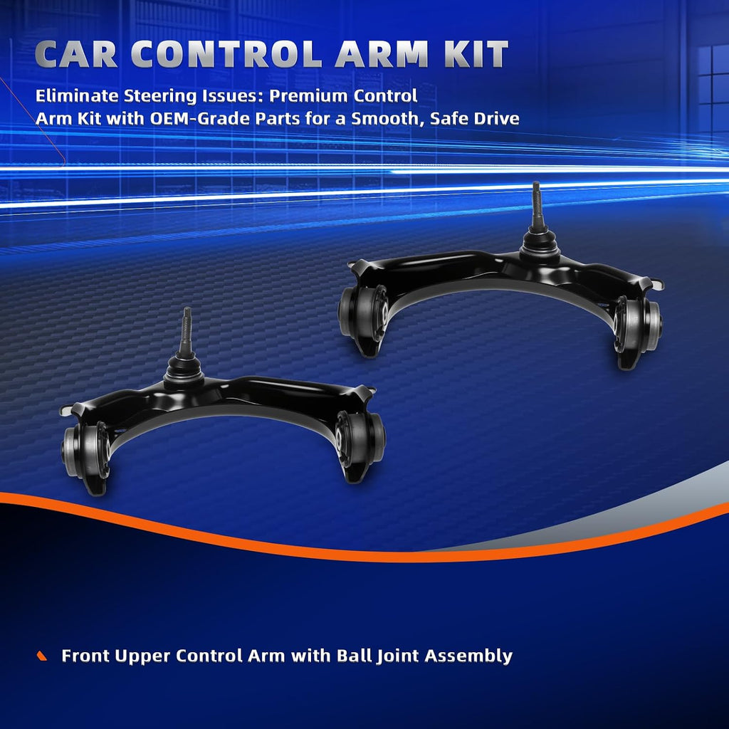 2Pc Set K80722 K80723 Front Upper Control Arm and Ball Joint Assembly Fit For 2006-2010 Fo-rd Explorer [07-10 Explorer Sport Trac ] 06-10 Me-rcury Mountaineer Suspension