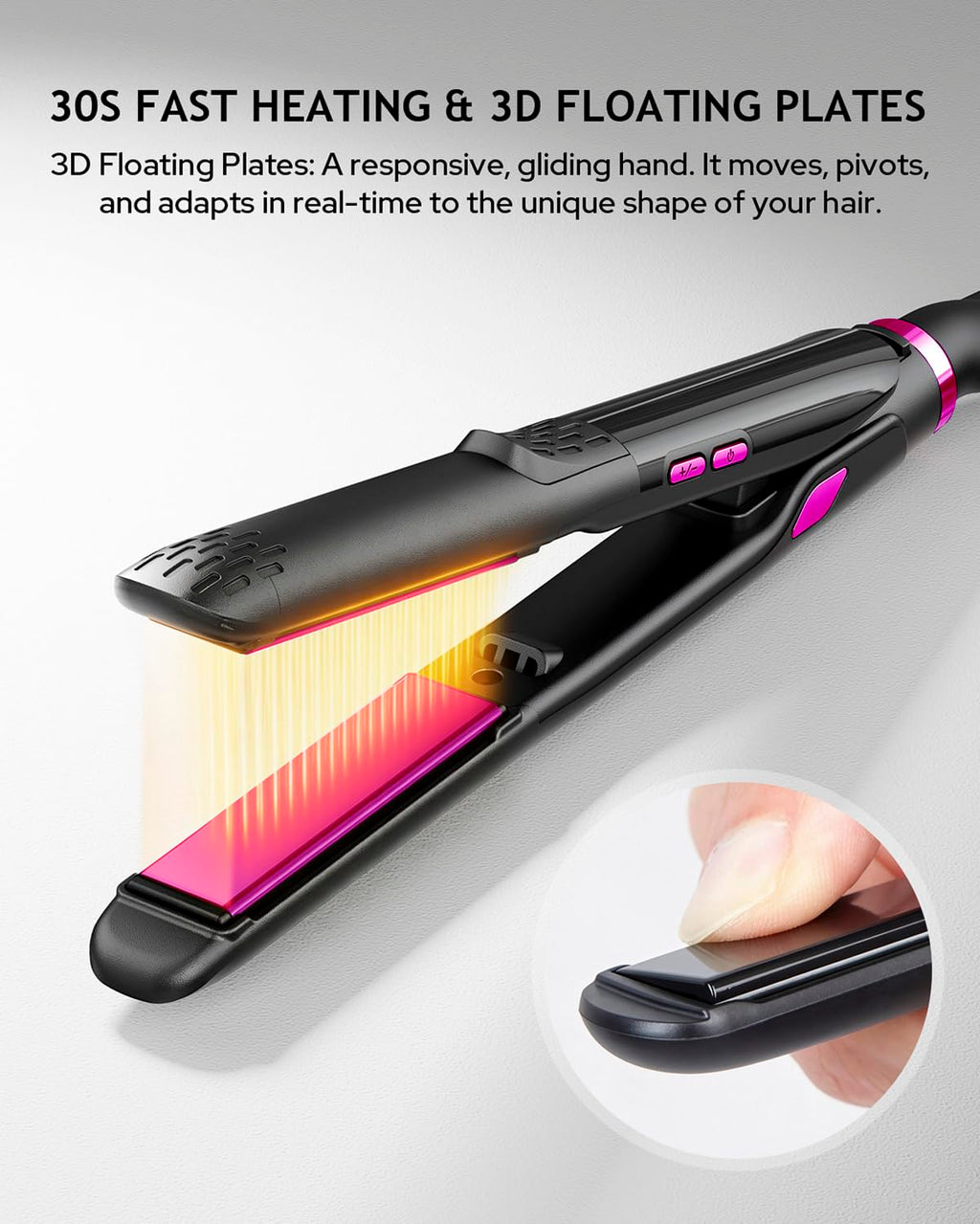 0.5 Inch Mini Flat Iron Adjustable Temp