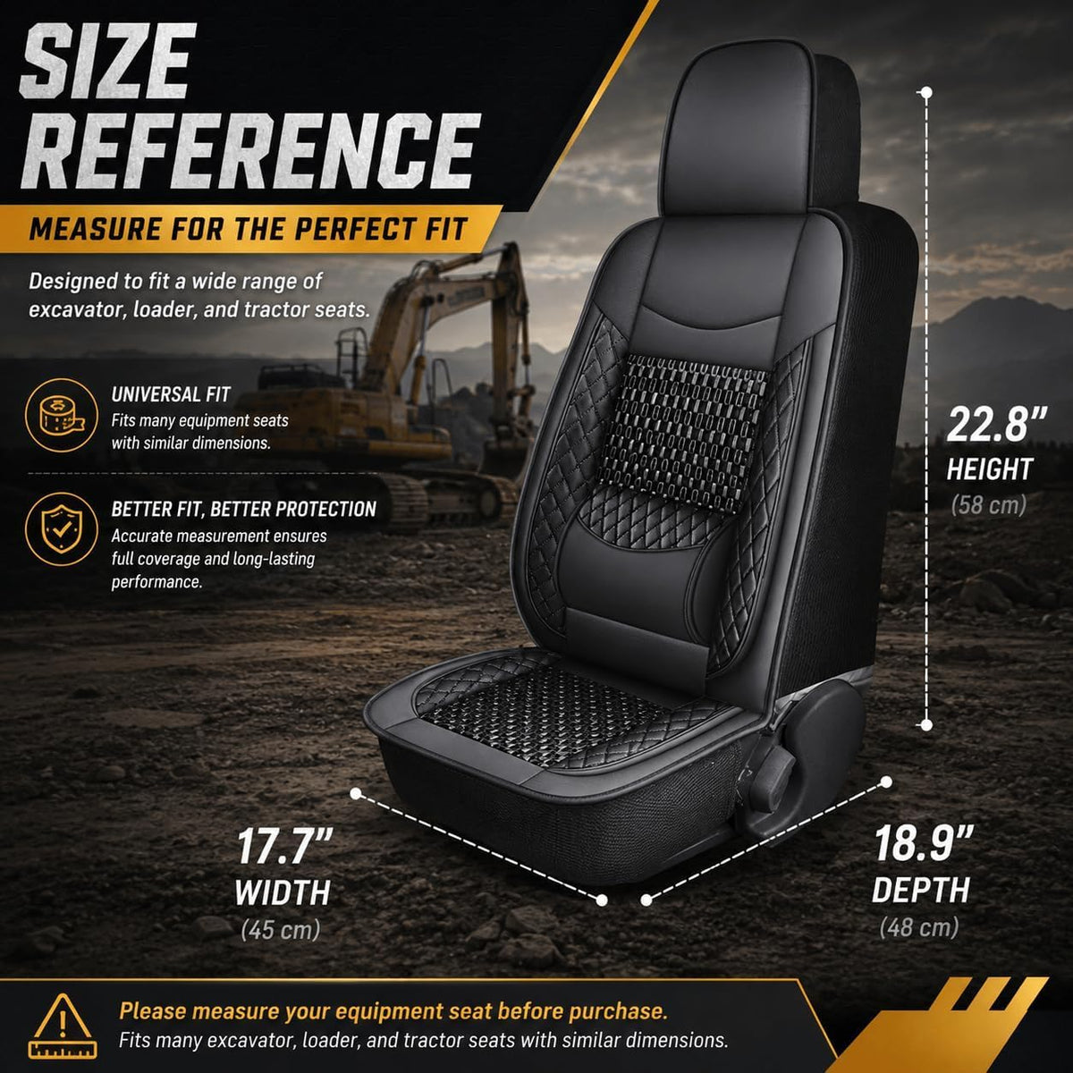Excavator Seat Cover for Bobcat E32 E34 E35 E38 E40 E42 E45 E48 E50 E55