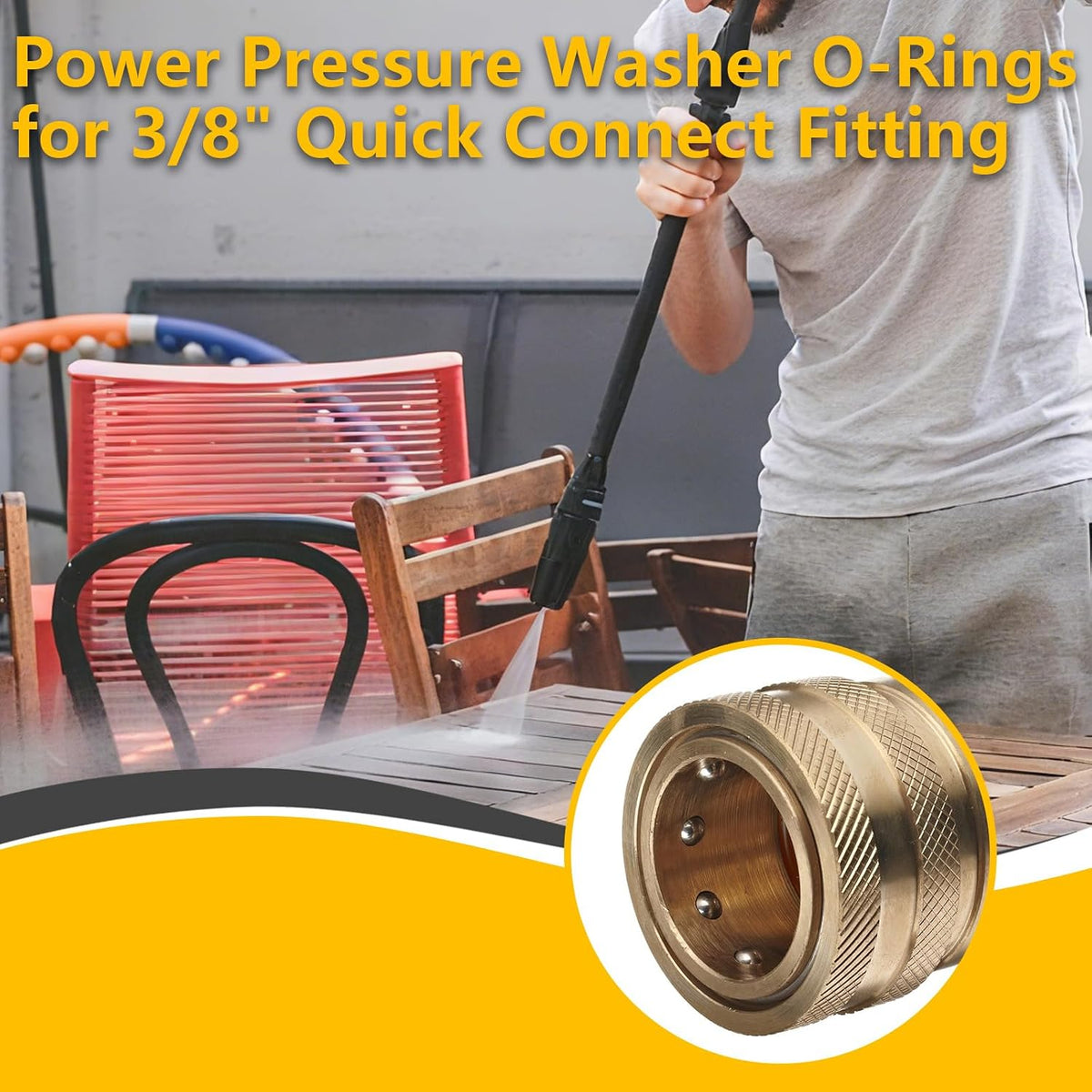 30 Pcs Viton Pressure Washer O-Rings for 1/4" & 3/8" Quick Connect