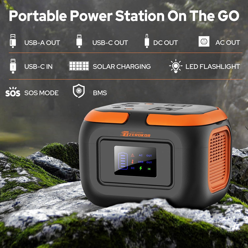 Portable Power Station 120W, Power Bank with AC Outlet, Portable Generator 97.6Wh External Battery Power Pack with