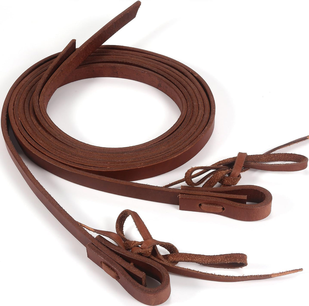 Leather Split Reins with Quick Change Buckles, Heavy Oil Weighted, 5/8 inch x 7 feet