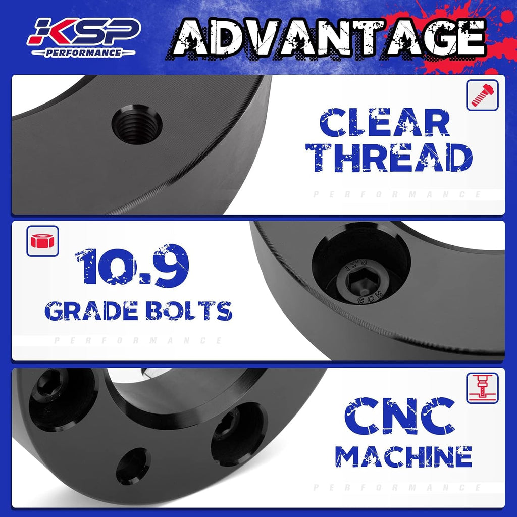 KSP 3 Inch Ram 1500 Leveling Kits, Fits 2009-2026 Ram 1500 4WD 4x4, 3" Forged Front Strut Spacers Raise 3in, 2005-2011 Dakota 2WD 4WD, 2006-2009 Raider 2WD 4WD, Aluminum Suspension Lift Kits