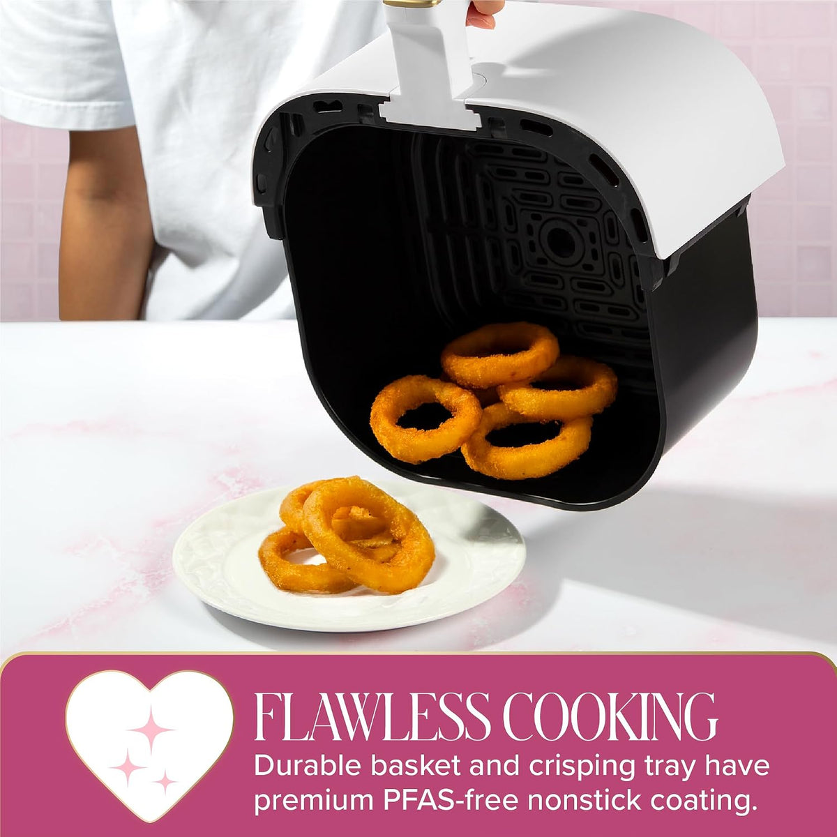 6-Quart Air Fryer, Nonstick Basket Made Without PFAS, Touchscreen, 8-in-1 (Fry, Roast, Broil, Bake, Reheat, Keep