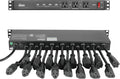 1U Rack Mount 19 Outlet PDU Power Distribution Unit Circuit Breaker fits 19-inch AV/Network/Server