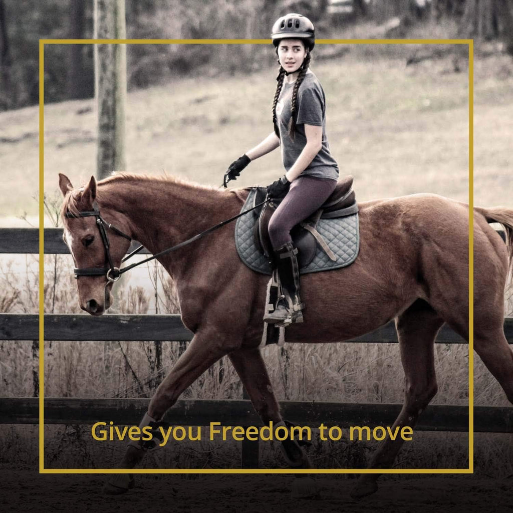 3D Air-Mesh Half Pad, Impact Protection & Therapeutic Gel Padding English Saddle for Maximum Support and Stability