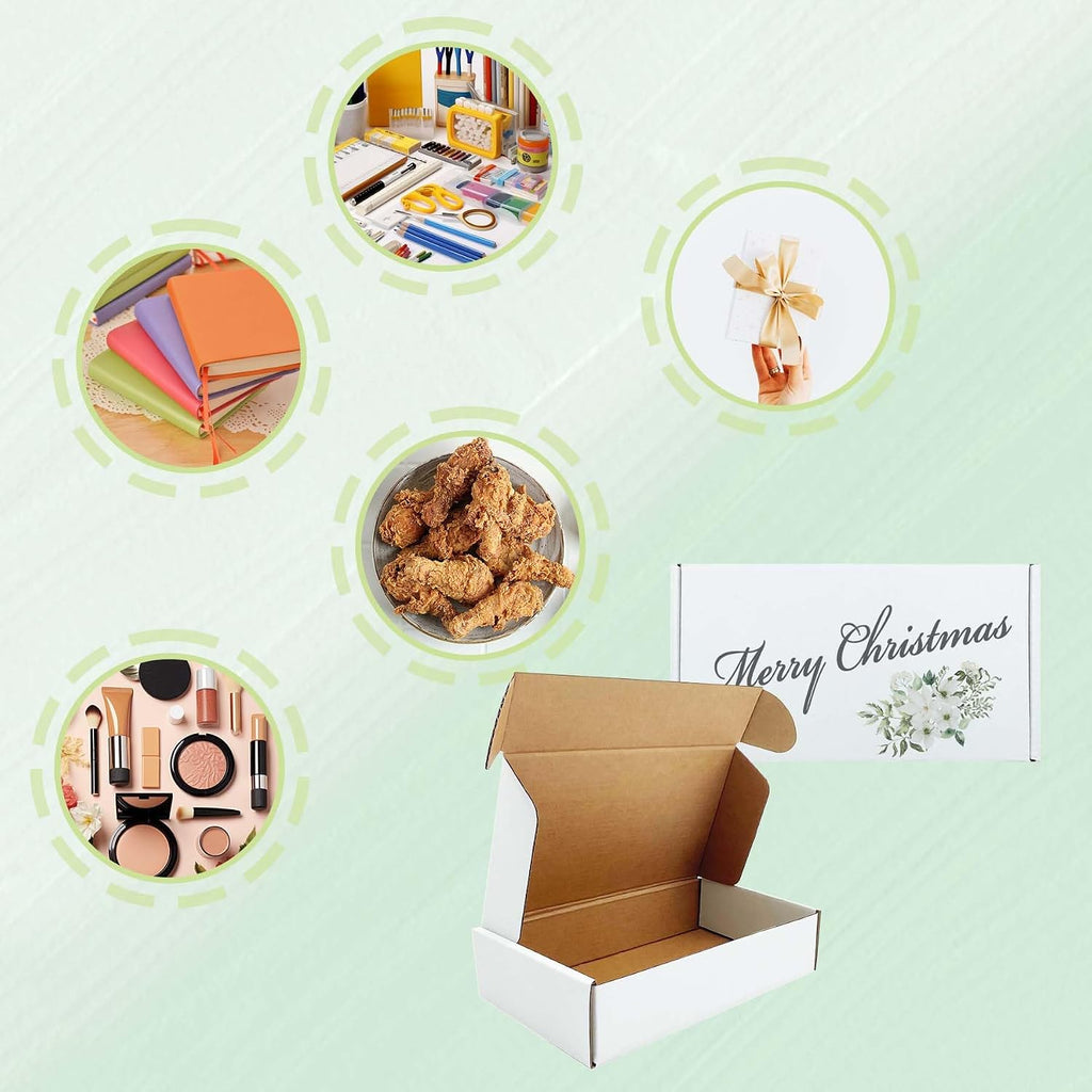 White Shipping Boxes 9x5x2 inch 50 Pack,Corrugated Mailers for E-Commerce