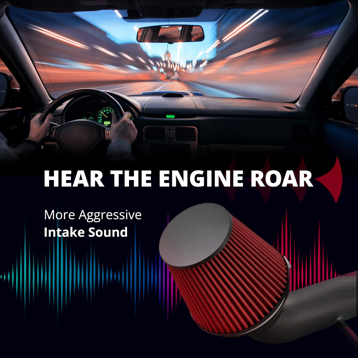 Cold Air Intake Compatible for 2011-2014 Ford Mustang 3.7L V6