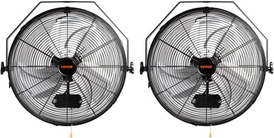 VEVOR 18 Inch Industrial Wall Mount Fan 2PCS High Velocity 4000 CFM Black