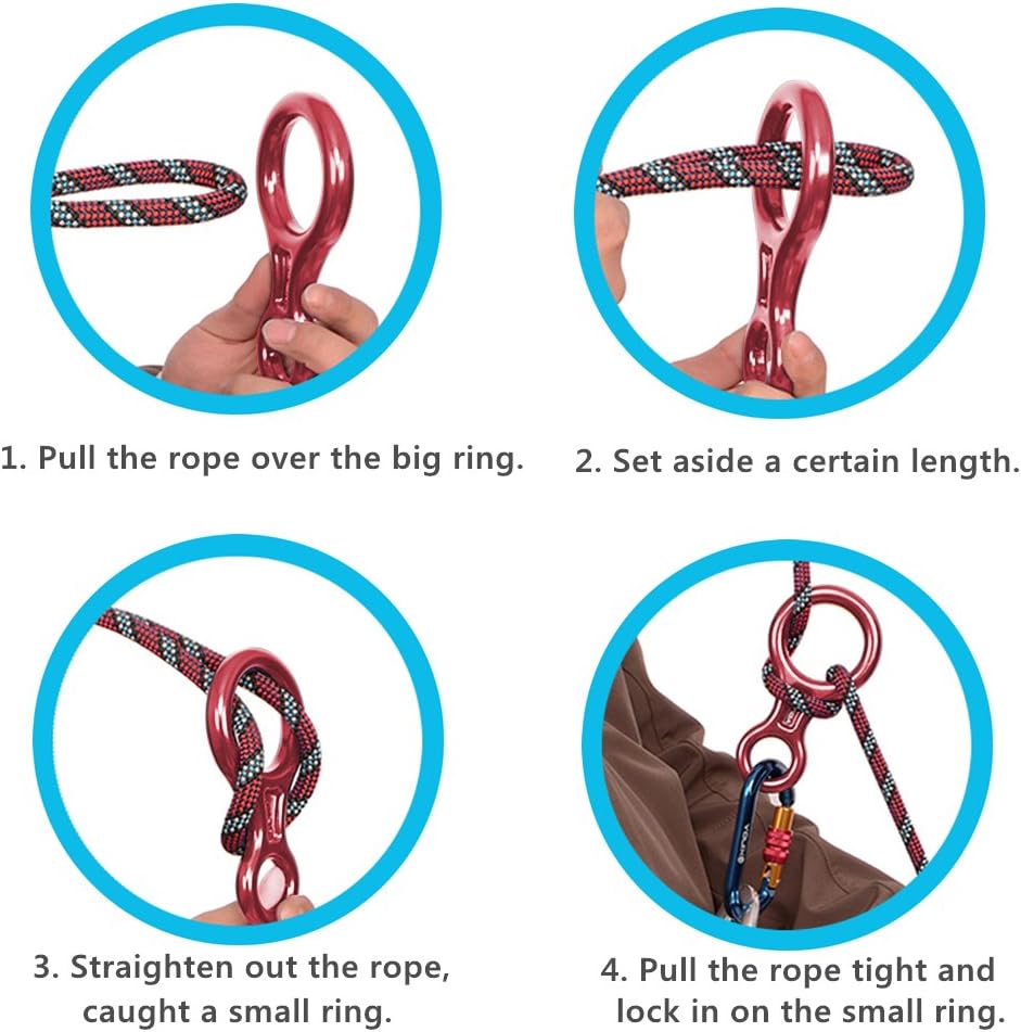 Terminal 8 Descender, Climb Aluminum Figure 8 Descender Rigging Plate Heavy Duty, 35KN Aluminum Alloy Descender for