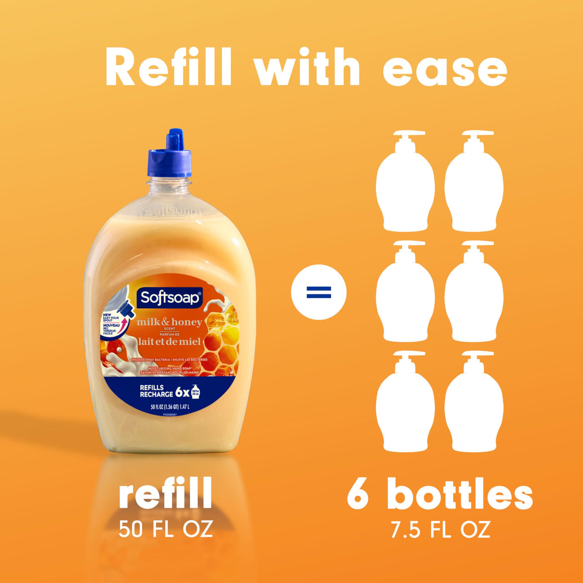 Moisturizing Liquid Hand Soap Refill, Milk & Honey, 50 fl oz