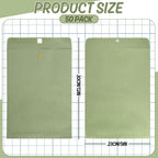 9 x 12 Inch Clasp Envelopes Manilla Envelopes Saga Green Gummed Mailing Envelopes with Clasp Closure & Gummed Seal