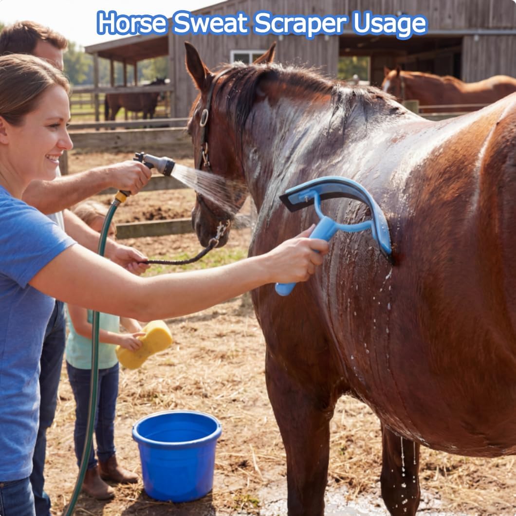 Horse Grooming Kit, 13-Piece Horse Brush Set with Organizer Bag Complete Care, Mane Braiding Kit, Brushes & Curry