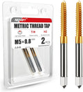 2 Pcs M5 x 0.8 Metric Thread Tap, M2 HSS Right Hand Thread Milling Tap