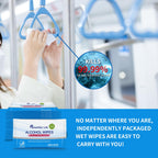 100 Count Individually Packed Hand Sanitizing Wipes - 75% Alcohol Formula with Aloe, Moisturizer, and Vitamin E