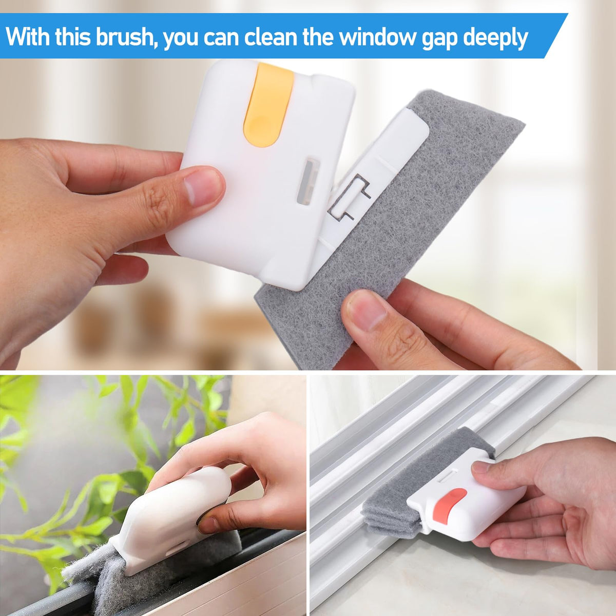 Window Track Cleaner Set, Window Groove Cleaning Brush Tools, 7PCS