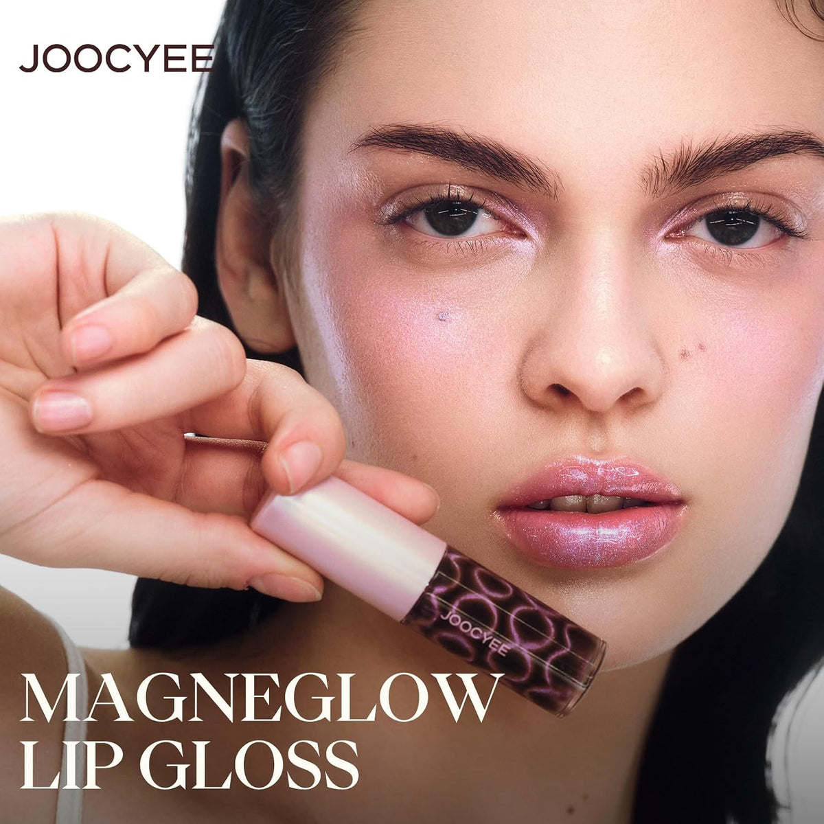 Cat Eye Lip Gloss High Shine Plumping Tint Shimmer Holographic Glow Moisturizing Non-Sticky Lip Makeup Gift