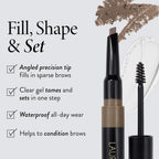 LAURA GELLER Sculpt-n-Stay 2-in-1 Eyebrow Pencil & Gel, Dark Brown