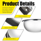 2 Pcs 18" Corner Mirror Blindspot for Wall Safety Security Acrylic Half Dome Convex Mirror Indoor for Ceiling