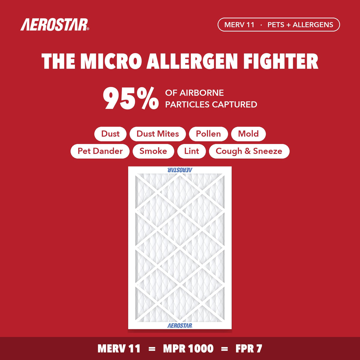 14x25x4 Air Filter MERV 8, Home AC HVAC Furnace Filter, 4 Pack