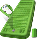 Camping Sleeping Pad, Extra Thick 5 Inch Camping Mat with Pillow Built-in Foot Pump Inflatable Sleeping Pads Compact