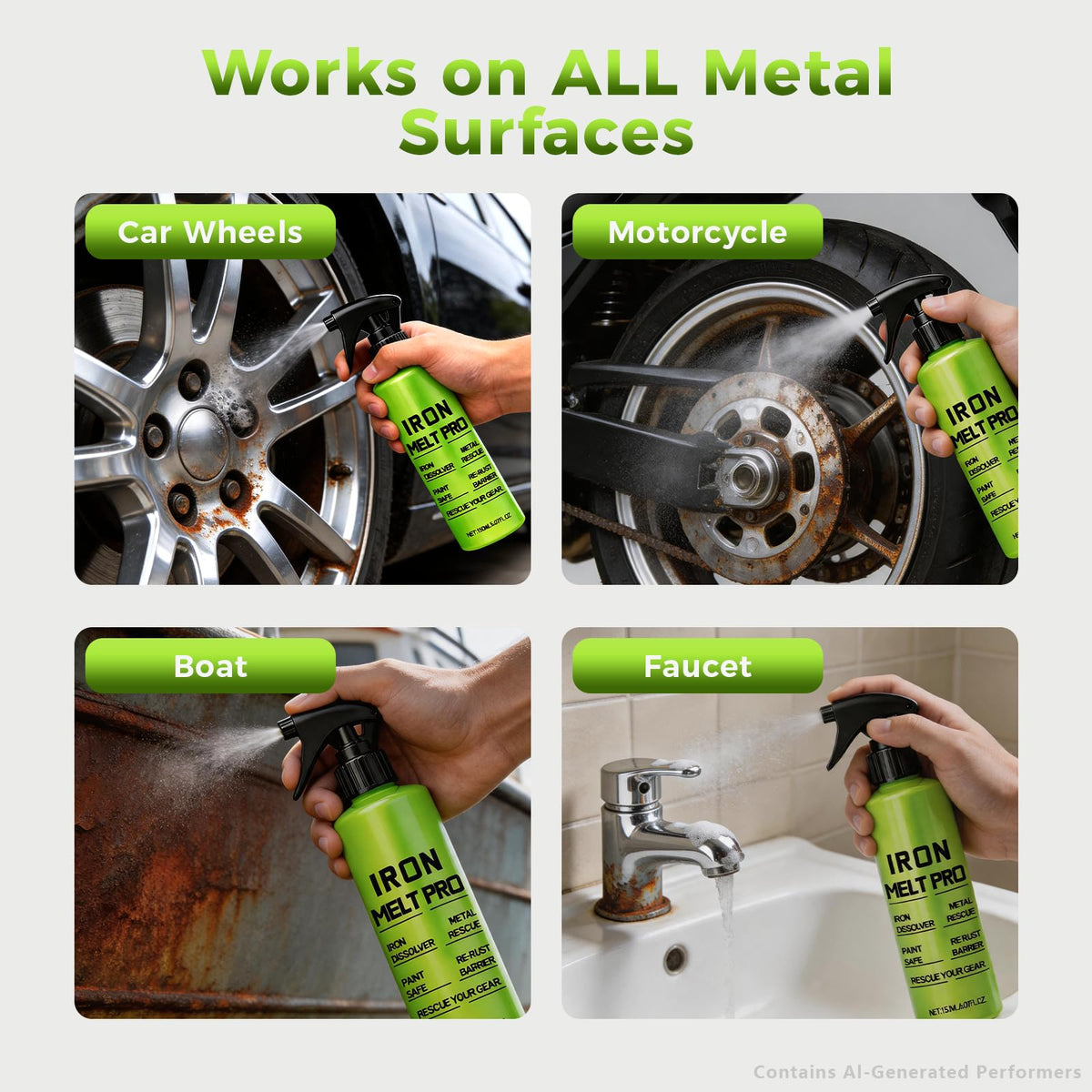 Rust Remover for Metal, Fast-Acting Rust Remover Spray, 150ml