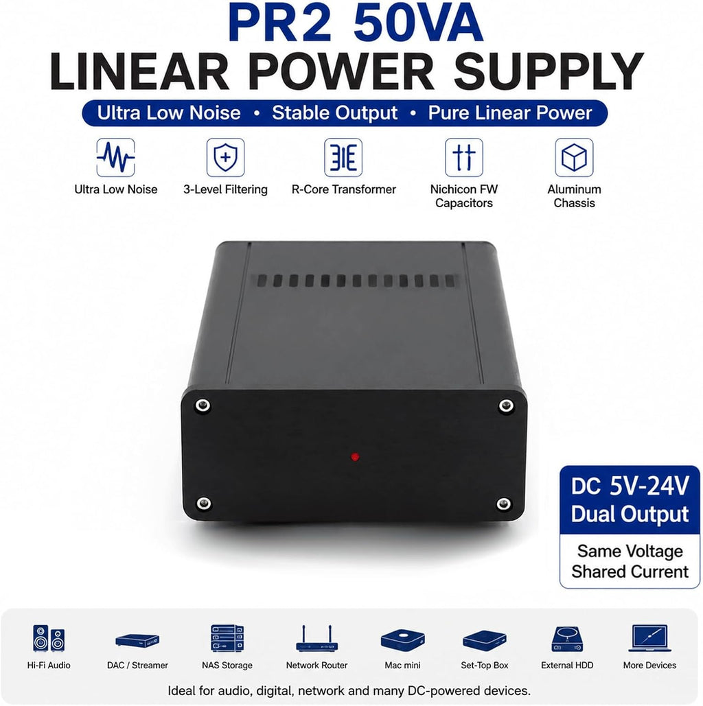 Linear Power Supply, TL431 Linear Regulation for DAC Streamer NAS Router Mac mini