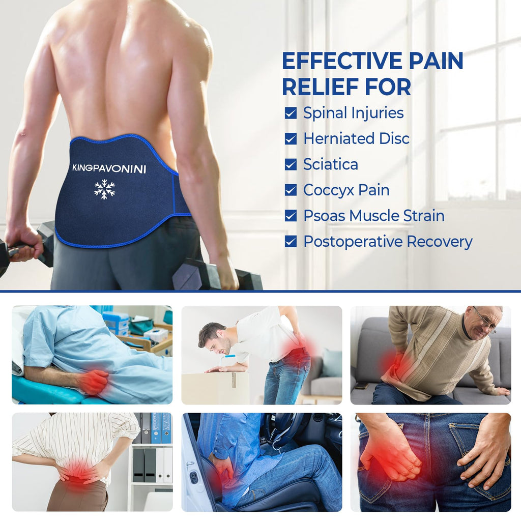 Extra Large Ice Pack for Back Pain Relief, 1 Gel Pack, Blue