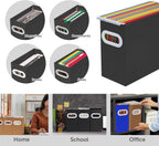 File Box for Hanging File Folders, Collapsible Cardboard Box