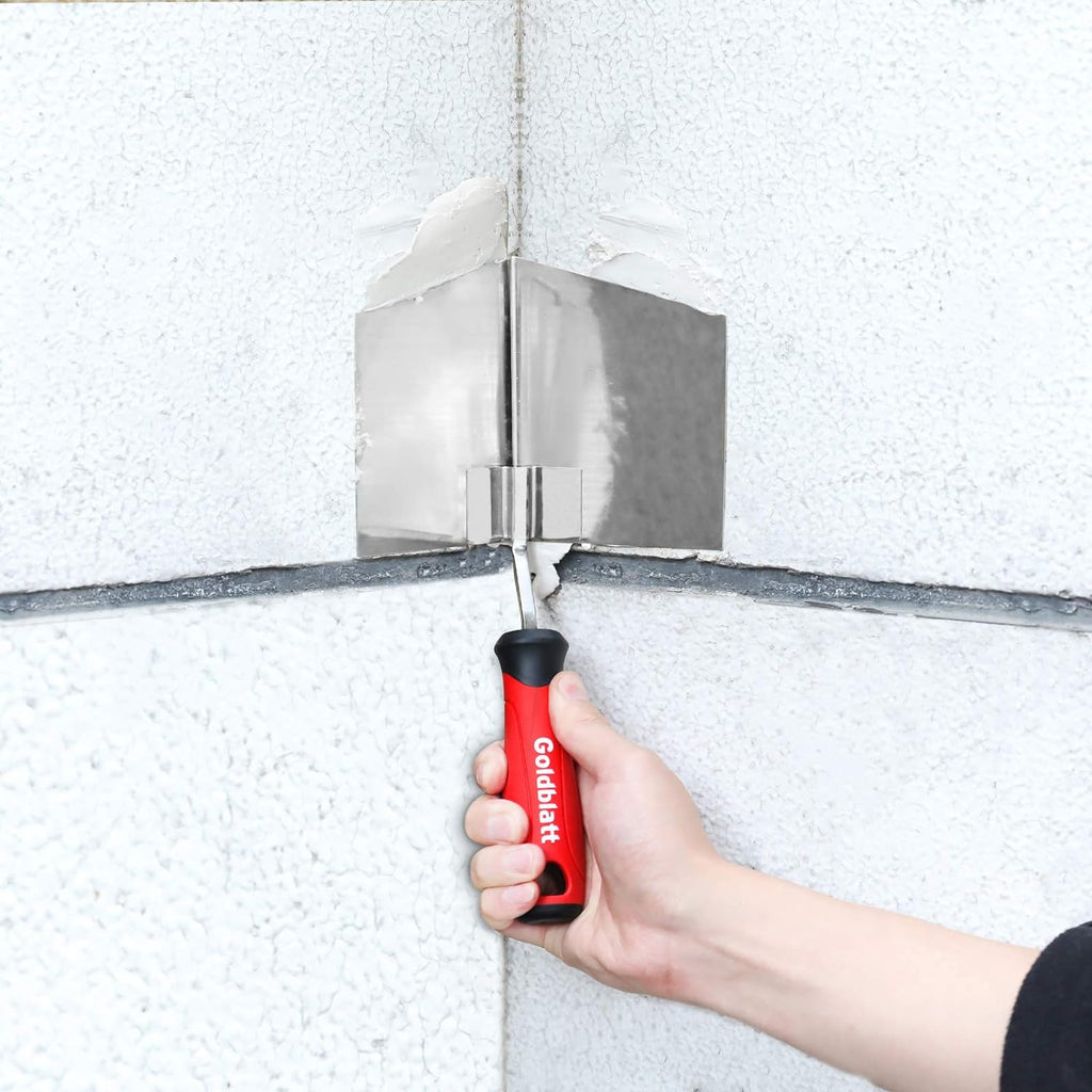 2 Piece Drywall Corner Tool Set, Outside & Inside Corner Trowel | Stainless Steel Build, Drywall Finishing Tool