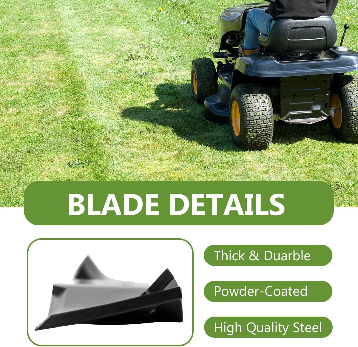 532187256 Commercial Mulching Blades for Husqvarna Z254F Z254 MZ54 LGT2654 YTH24V54 54 inch Deck Zero Turn Lawn Mower - Heavy Duty Blade Replaces 187256 187254 532187254-3 Pack