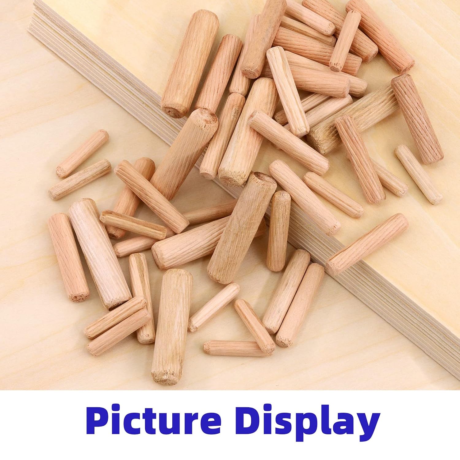508Pcs 1/4" 5/16" 3/8" 1/2" Wooden Dowel Pins Beveled Ends Fluted Dowel with 6/8/10/12MM Solid Hollow Dowel Tenon