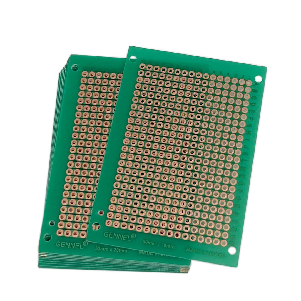 10pcs 50mm x 70mm Copper Strip PCB Board, 368 Holes Perfboard