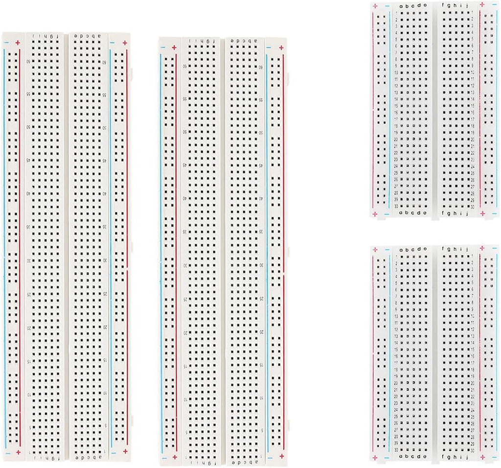4PCS Breadboards Kit Include 2PCS 830 Point & 2PCS 400 Point Breadboard, Solderless Breadboards for Arduino Bread Boards Electronics for Circuits Projects Prototype Board.
