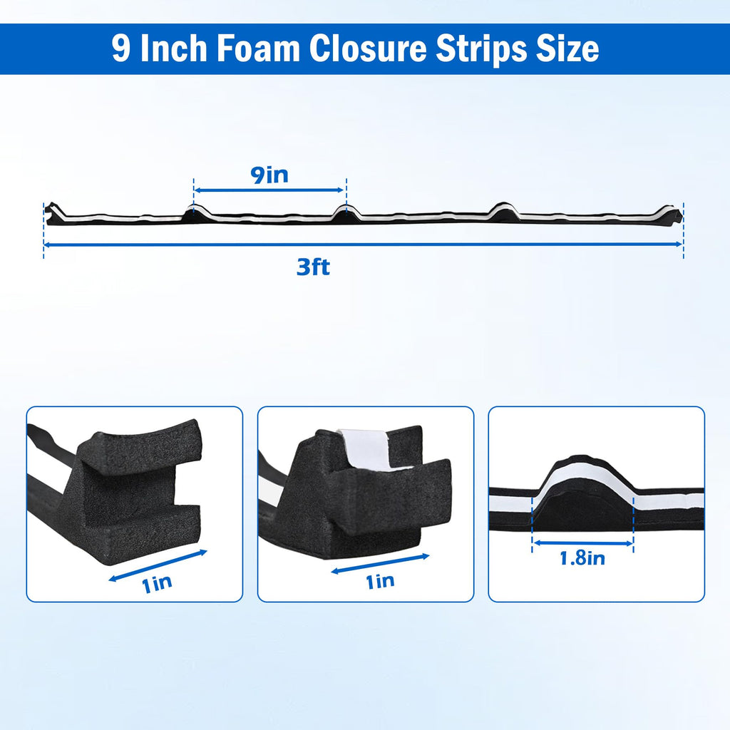 9 in Inside Foam for Metal Roofs Classic Rib Profile Foam