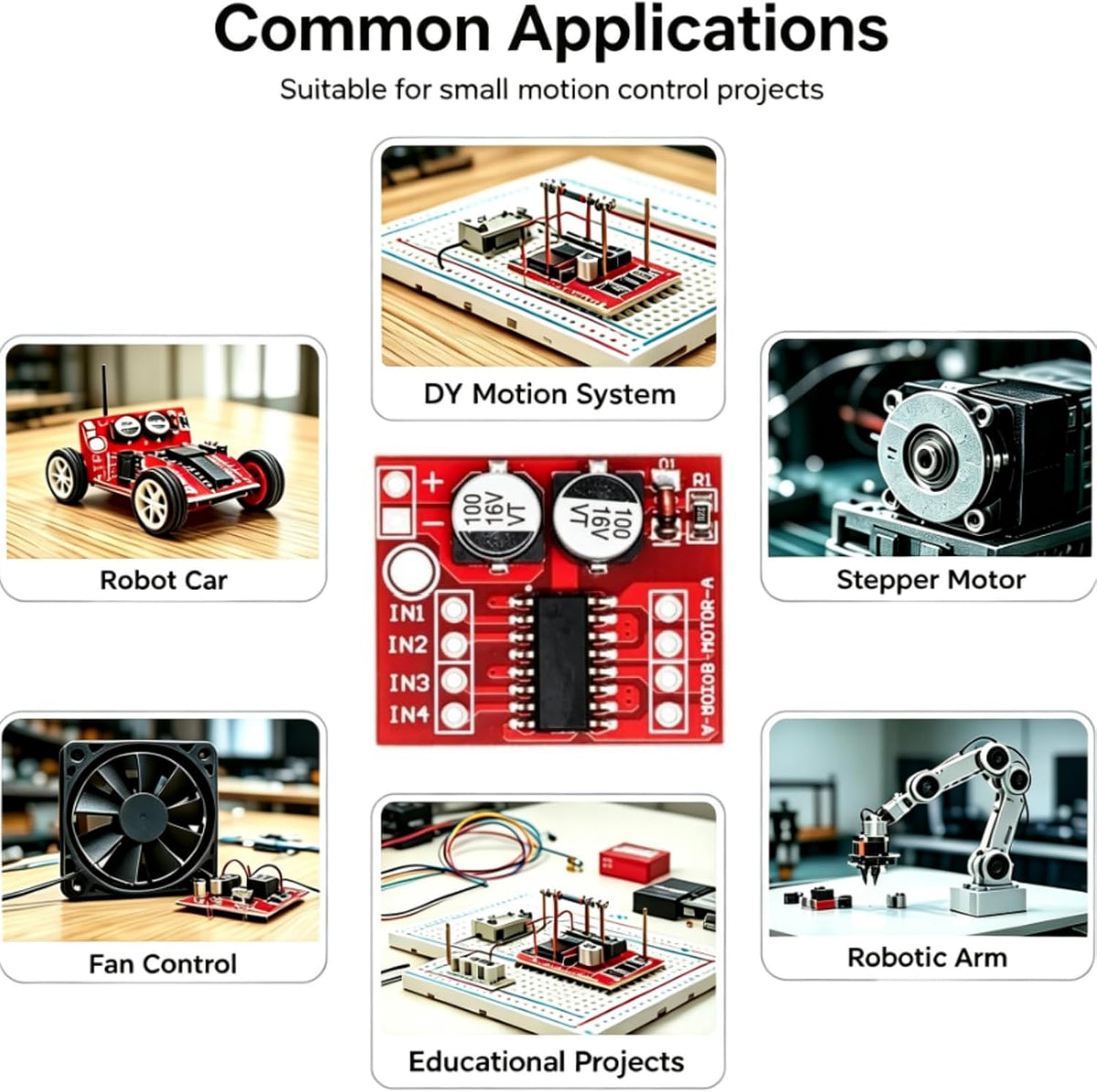 10Pcs L298N H Bridge DC Motor Driver Board 2 Channel