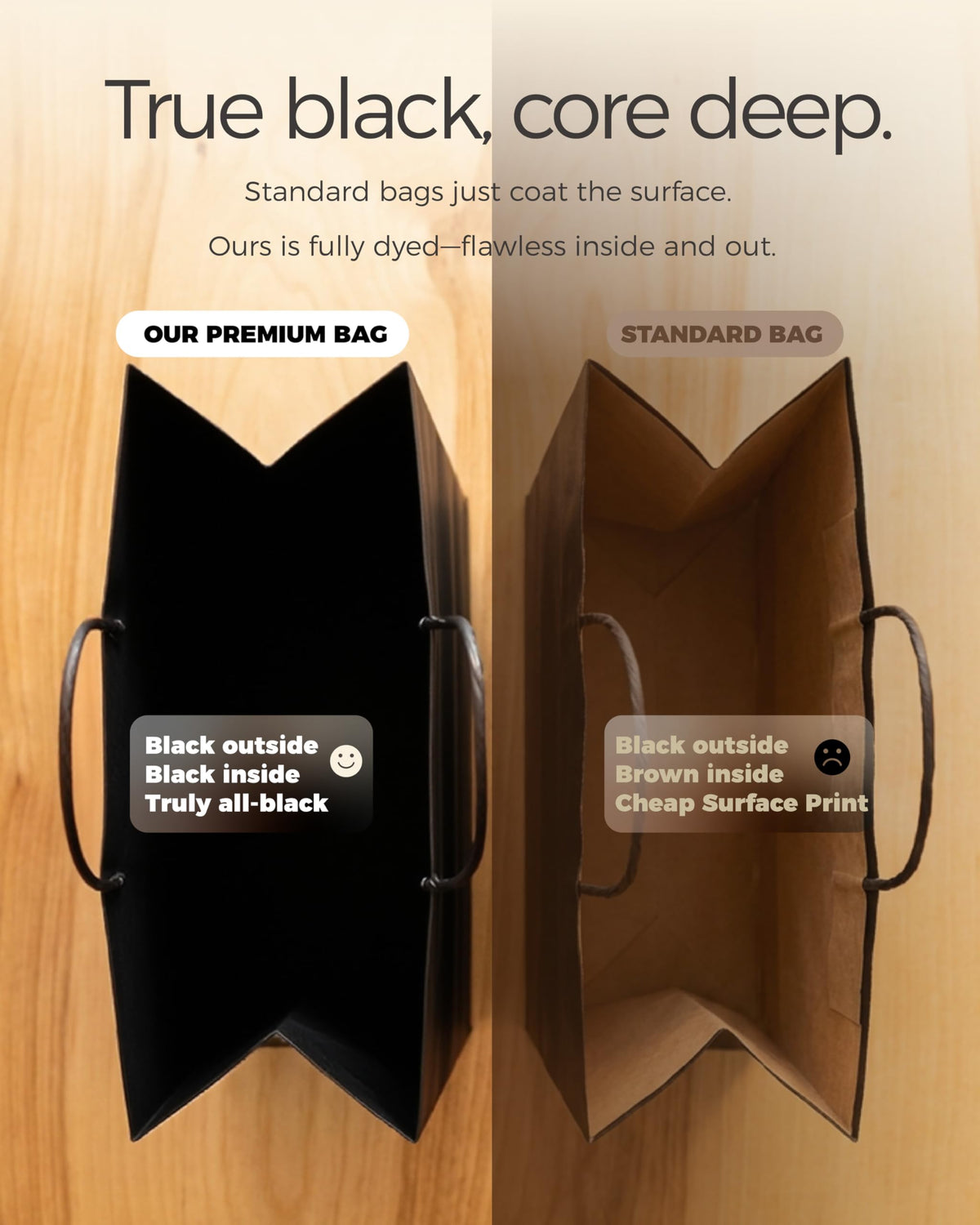 25-Pack Medium Black Gift Bags with Handles for Retail, Halloween