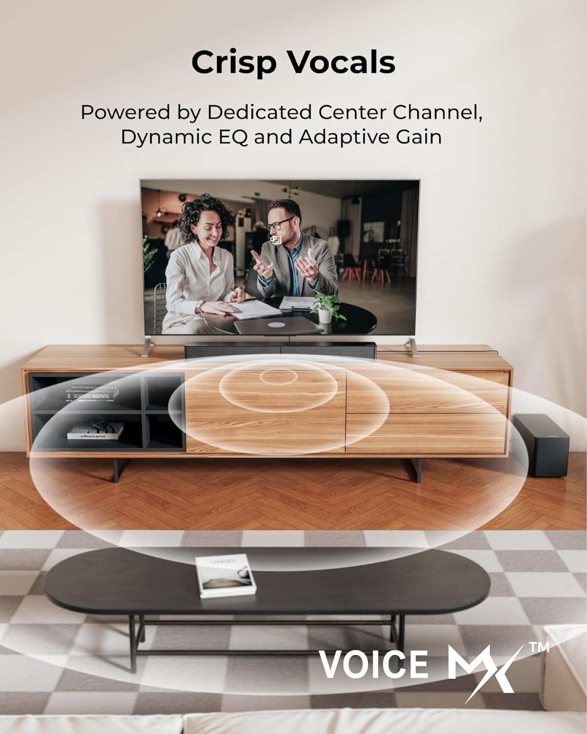 5.1CH Surround Sound Bar System with Dolby Atmos, Poseidon M60 | VoiceMX, BassMX, APP, 300W Soundbar for Smart TV