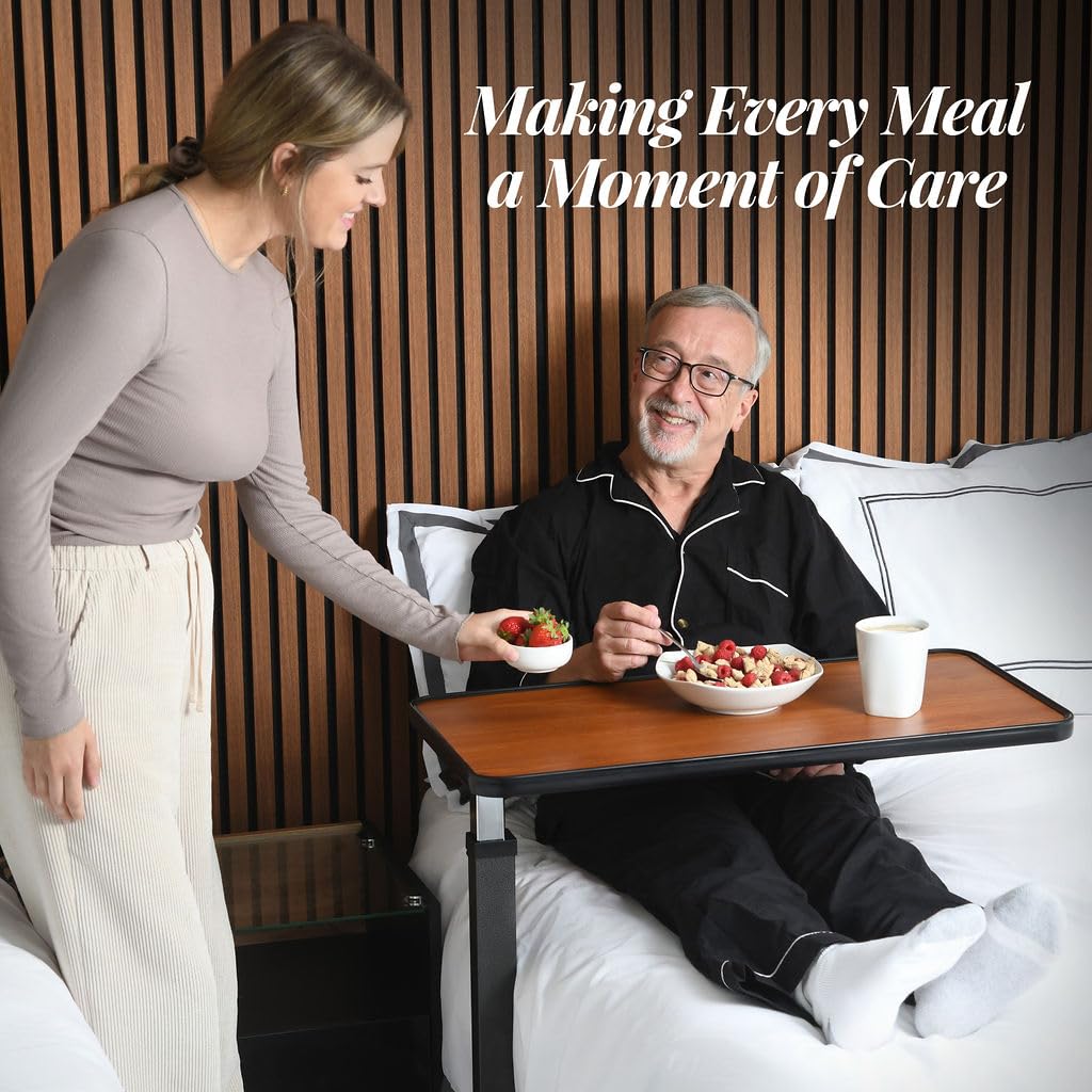 Adjustable Overbed Bedside Table Hospital Table