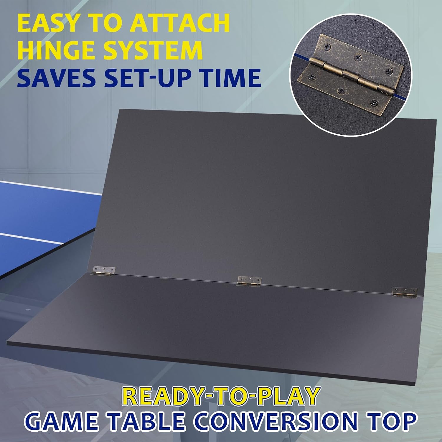 Ping Pong Table Topper for Pool Table, Folding Table Tennis Top | Foldable Ping Pong Conversion Top for Pool Table
