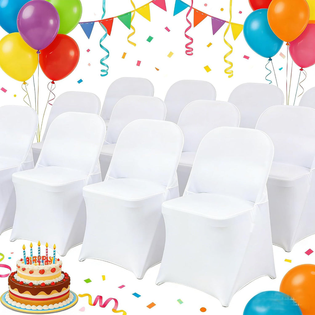 Stretch Spandex Folding Chair Covers 30PCS Universal Fitted Chair Cover Protector for Wedding,Party, Banquet