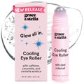 Under Eye Brightener with Cooling Metal Rollerball | Centella Asiatica & Caffeine Eye Serum for Puffy Eyes - Travel