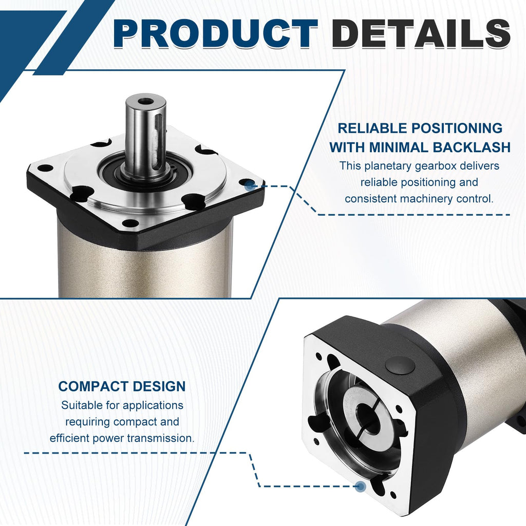 DTGN Planetary Gearbox Speed Reducer Ratio 50:1 Backlash 15 Arc‑min
