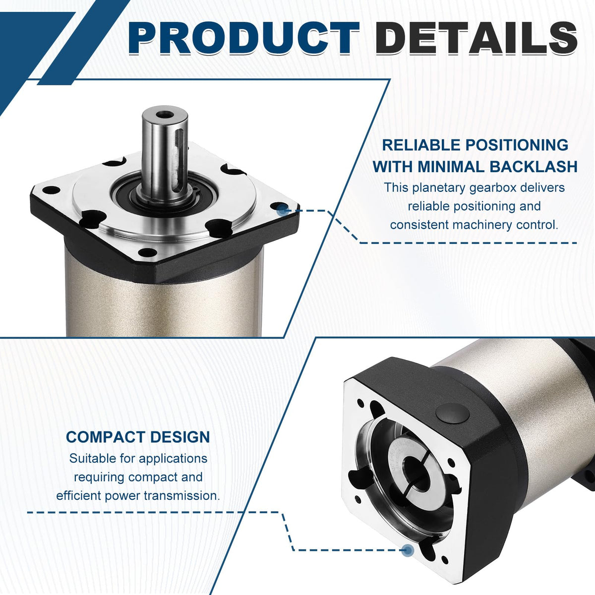 DTGN Planetary Gearbox Speed Reducer Ratio 50:1 Backlash 15 Arc‑min