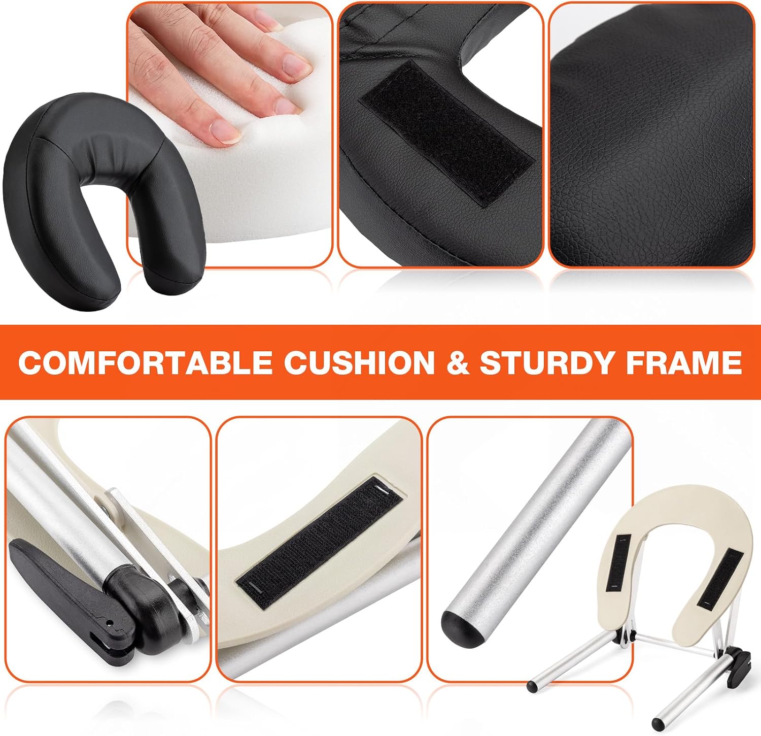 Massage Table Face Cradle & Pillow, Adjustable Massage Spa Bed Headrest | Massage Table/Bed/Chair Headrest Platform